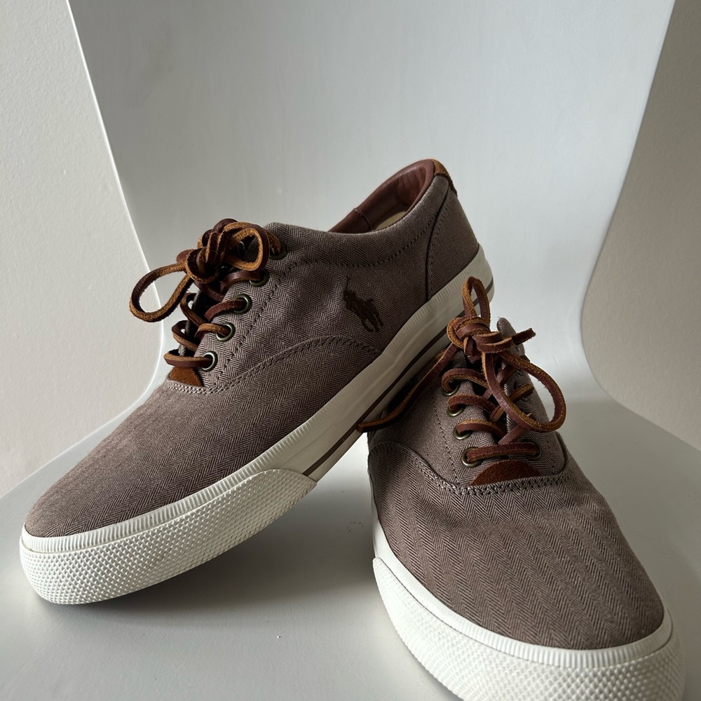 Polo by Ralph Lauren Men's Brown Canvas Sneakers